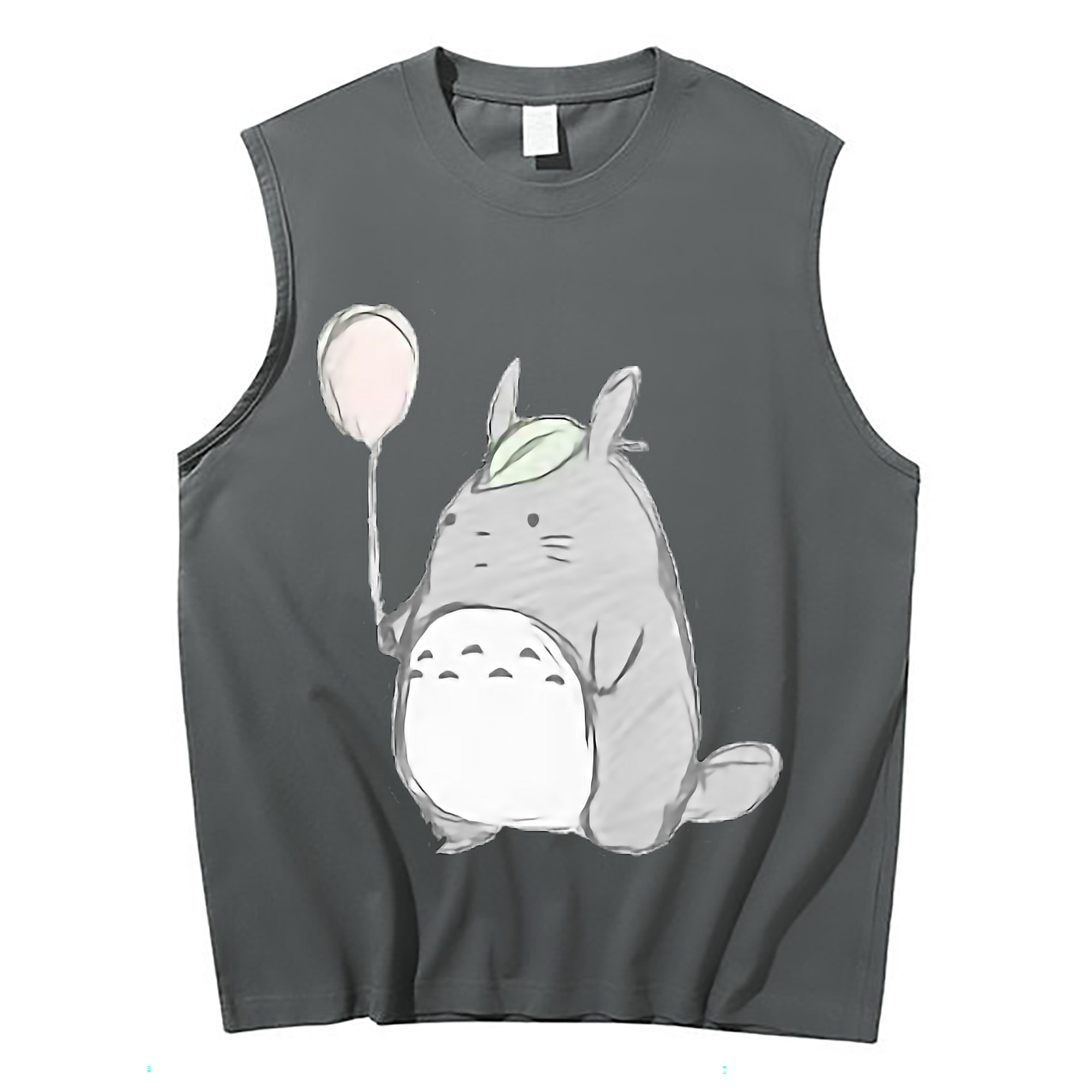 （画像用） となりのトトロ 草壁メイ 草壁サツキ My Neighbor Totoro Satsuki Kusakabe Mei Kusakabe コットン100％タンクトップ（フロントプリント）